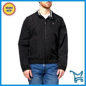 Lightweight Bomber Jacket with Snap Pockets and Elastic Cuffs